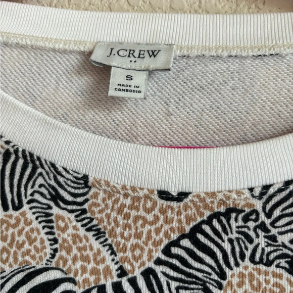 J. Crew Zebra Print Pullover Sweatshirt - Picture 6 of 7